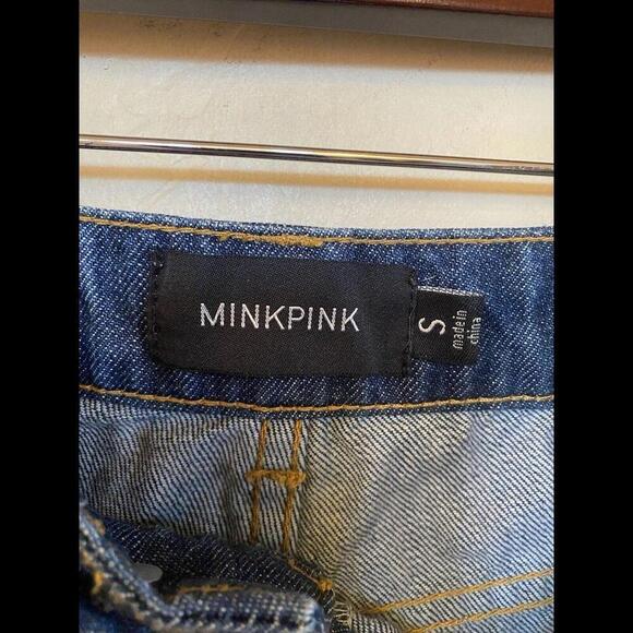 Minkpink Shorts Women's S High Waisted Aztec Print Cut-Off Fringe Very Cute - Picture 3 of 4